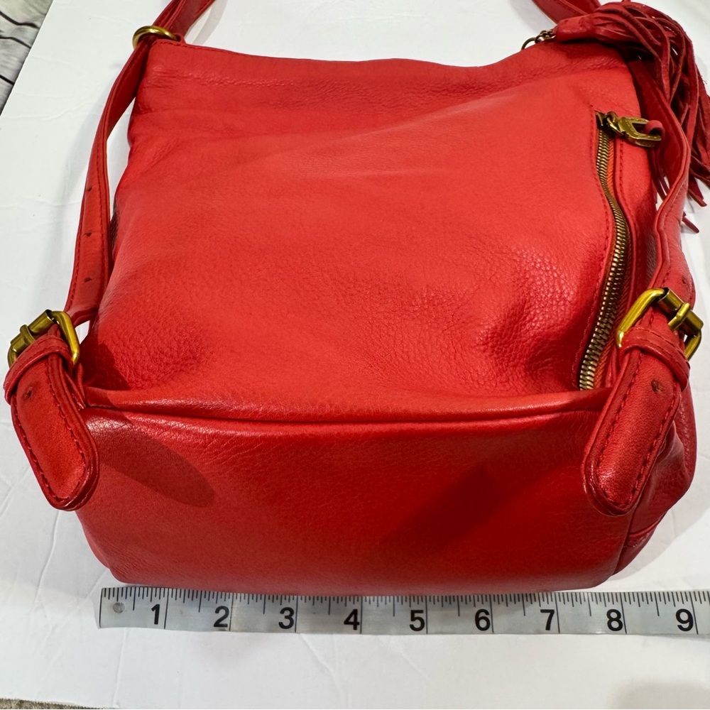 HOBO Blaze Bucket Coral Leather Backpack - Picture 11 of 14